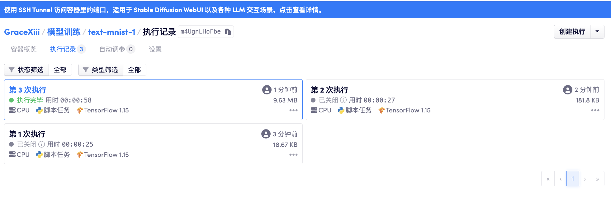 执行记录