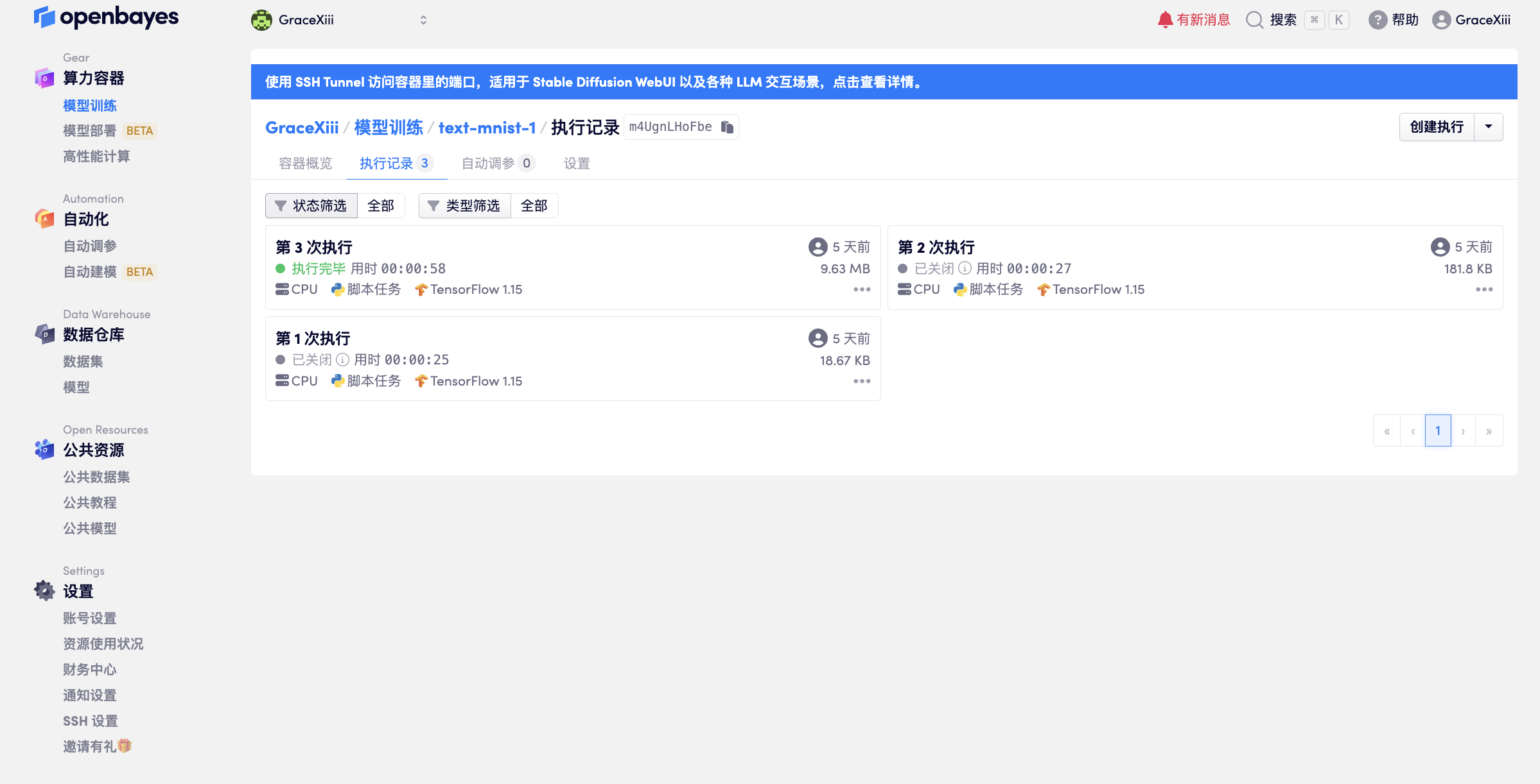 执行记录